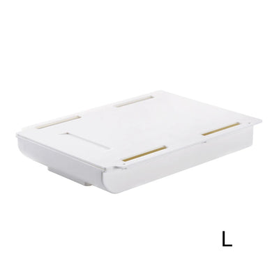 Storage Rack Self Stick Pencil Tray Desk Table Storage Drawer Organizer Box Under Desk Stand Self-Adhesive Under-Drawer Storage by Smarsty