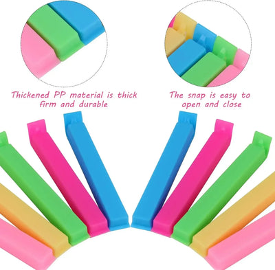 5PCS Portable Kitchen Storage Food Snack Seal Sealing Bag Clips Sealer Clamp Plastic Tool Kitchen Accessories Food Bag Clips by Smarsty