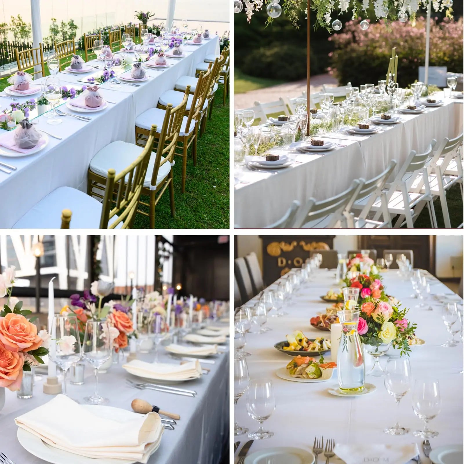 Stain Resistant White Polyester Tablecloth for Weddings - Smarsty