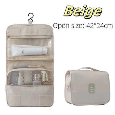 High Quality Travel Makeup Bag Waterproof Toiletries Organizer  Women Neceser Bathroom Hook Wash Pouch Hook Makeup Storage Bag - Smarsty