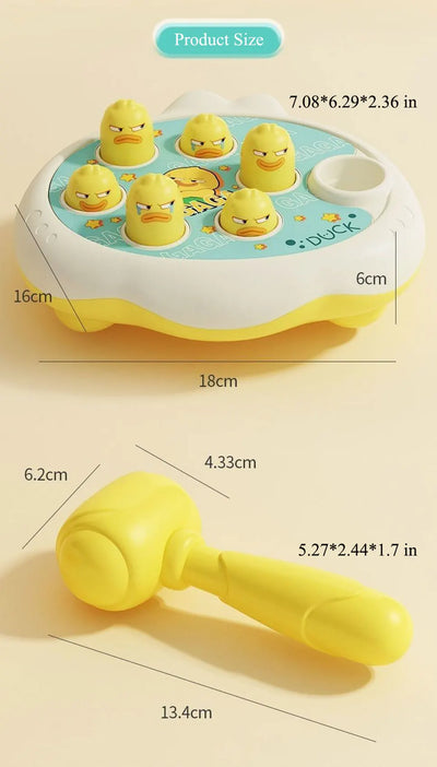 Duck/Frog/Pig Baby Toy Montessori Learning Game Educational Puzzle Gift for 12 24 Months Toddler Boy/Girl with Hammer - Smarsty