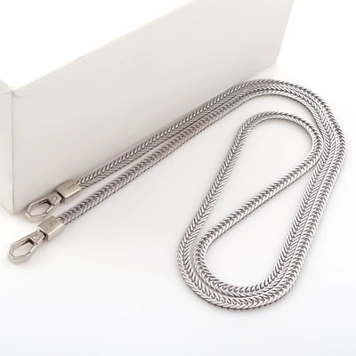 Snake Bag Chains Bag Chain Strap Replacement 7mm Wide Flat Chain Strap Metal Chains for Wallet Tote Bag Shoulder Crossbody Bag - Smarsty