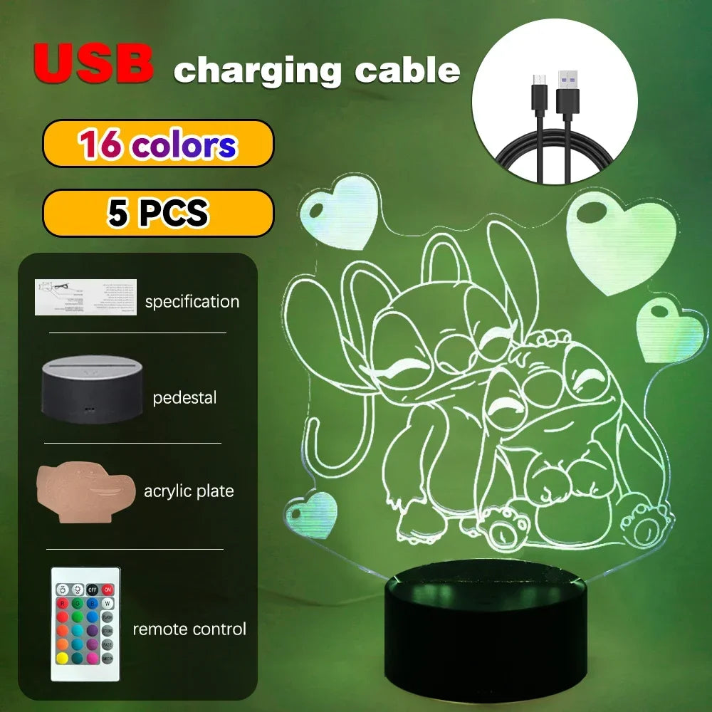 3D Illusion LED Night Light with Remote Control - Smarsty