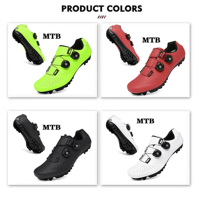 Cycling Sneaker MTB Men Sport Road Bike Boots Flat Racing Speed Sneakers Trail Mountain Bicycle Footwear Spd Pedal Cycling Shoes by Smarsty