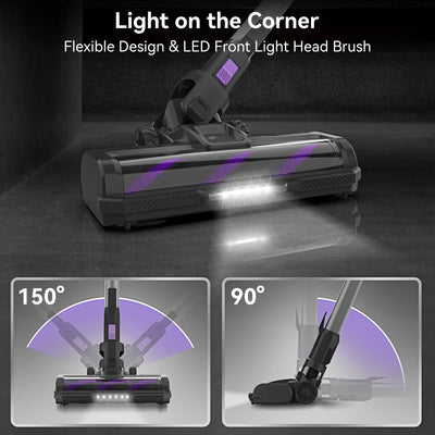 INSE S10 Cordless Vacuum Cleaner, 6-in-1 Stick Vacuum with 45Kpa Powerful Suction, Max 50 Min Runtime Rechargeable Battery - Smarsty