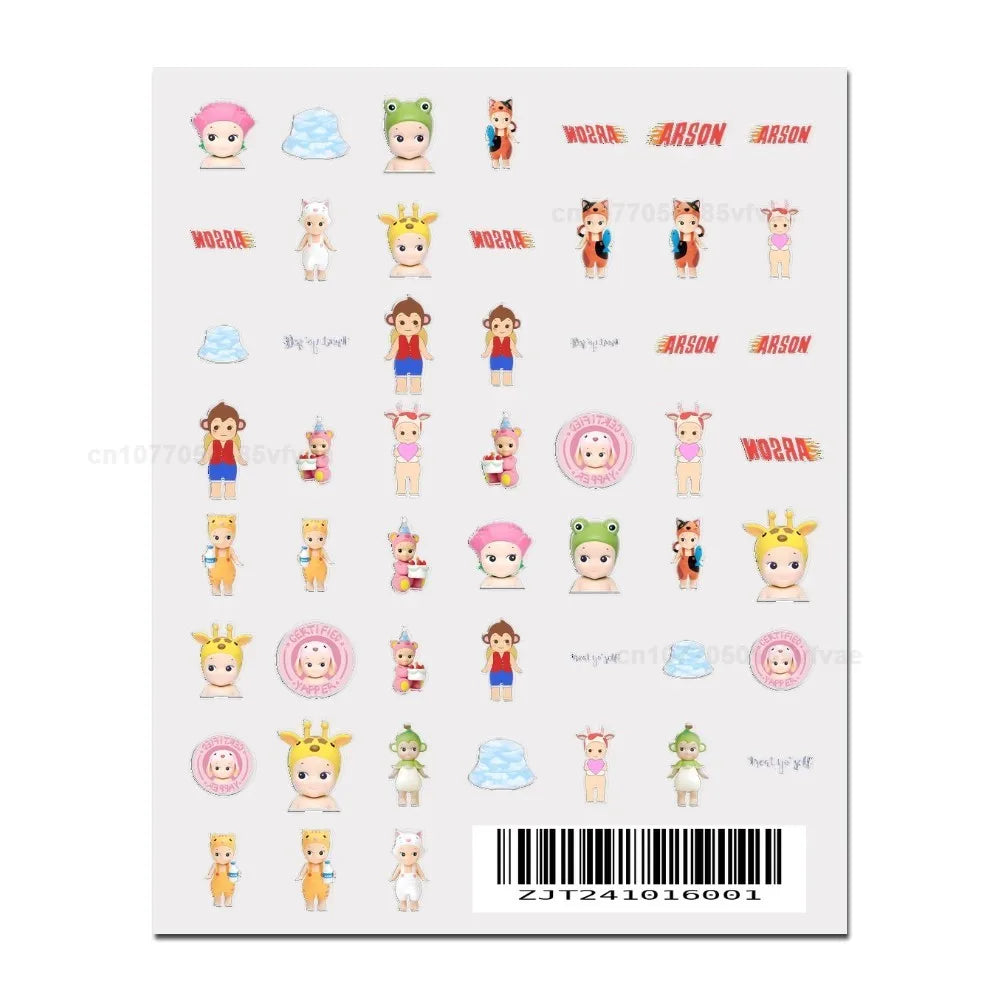 3D Kawaii Cartoon Nail Art Stickers for Manicure - Smarsty