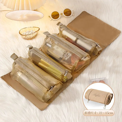 Detachable Cosmetic Bag Portable Large Capacity 4 in 1 Makeup Bags Portable Folding Travel Cosmetics Storage Toiletry Bag - Smarsty