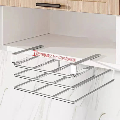Under Cabinet Cutting Board Organizer Holder Kitchen Hanging Chopping Board Pot Lid Kitchenware Storage Rack Stainless Steel by Smarsty