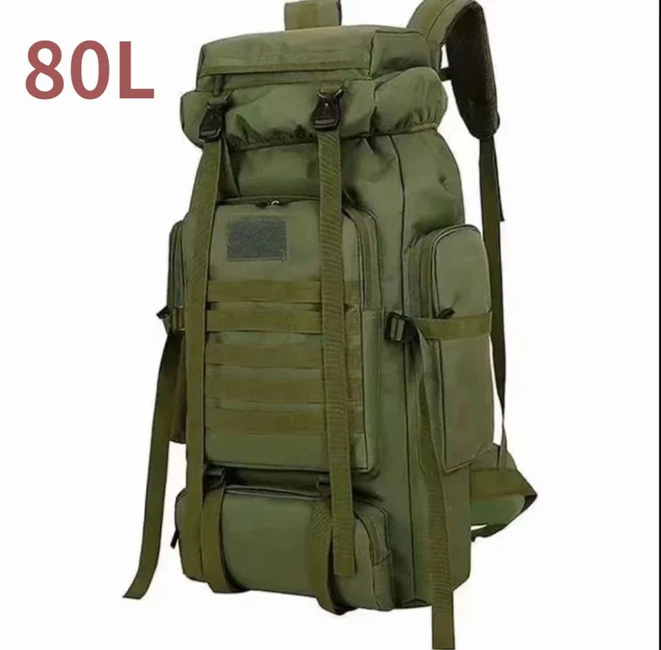 80L/100L  Mountaineering Bag Climb Bag Tactical Backpacks Large Backpack Outdoors Hiking Camping Travel Bags - Smarsty