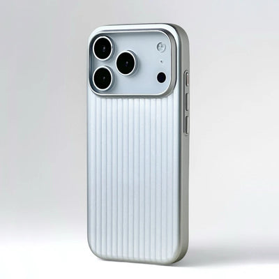 Fashion Plating 3D Luggage Stripes for Magsafe Phone Case for IPhone 17 16 15 14 Pro Max Shockproof Wireless Charge Matte Cover - Smarsty