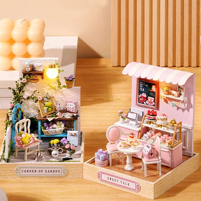 Mini Doll House DIY 3D Puzzle Assembly Building Model Toys Home Bedroom Decoration With Furniture Wooden Craft Gifts DollHouses by Smarsty