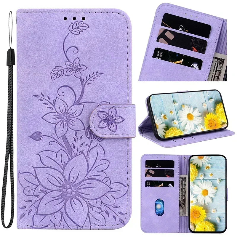 Leather Phone Case For Samsung Galaxy A56 A55 A54 A53 A52 A35 A36 A34 A26 A25 A23 A14 A15 A12 A16 a17 5G Card Slot Wallet Cover