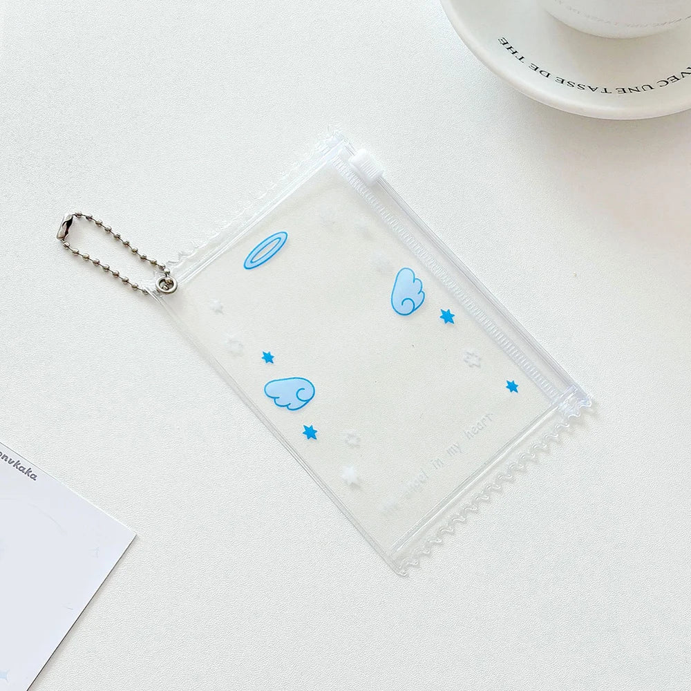 INS Transparent Candy Bag Badge Holder Korean Photocard Holder Display Bag Pendant Idol Photo Card Protective Cover Card Holder