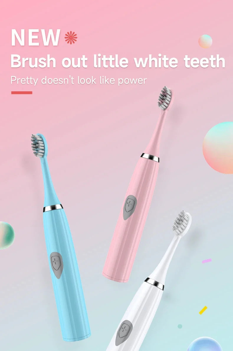 Portable Waterproof Electric Toothbrush with Soft Bristles - Smarsty