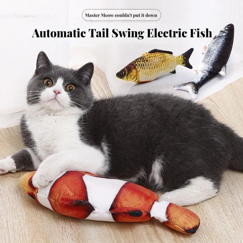 Electric Cat Toy Dancing Fish Interactive Plaything - Smarsty