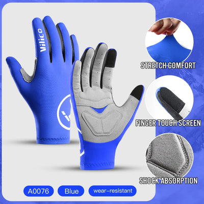 Summer Men Gloves Ice Silk Non-slip Sun Driving Glove Fishing Gloves Breathable Cycling Hiking Glove Full Finger Gloves by Smarsty