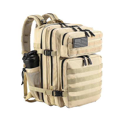 LHI 45L Tactical Backpack for Men and Women Large Athlete Gym Bag Outdoor Sports Hiking Survival Rucksack with Bottle Holder - Smarsty