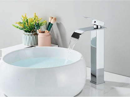 Brushed Gold Waterfall Bathroom Sink Faucet Mixer - Smarsty