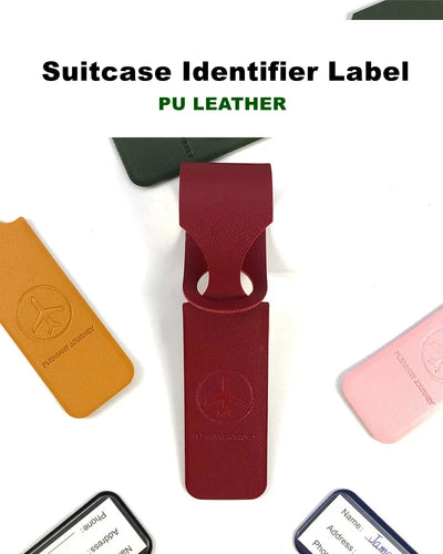 1PC PU Leather Luggage Tag Creative Baggage Suitcase Identifier ID Addres Holder Boarding Tags Portable Label Travel Accessories - Smarsty