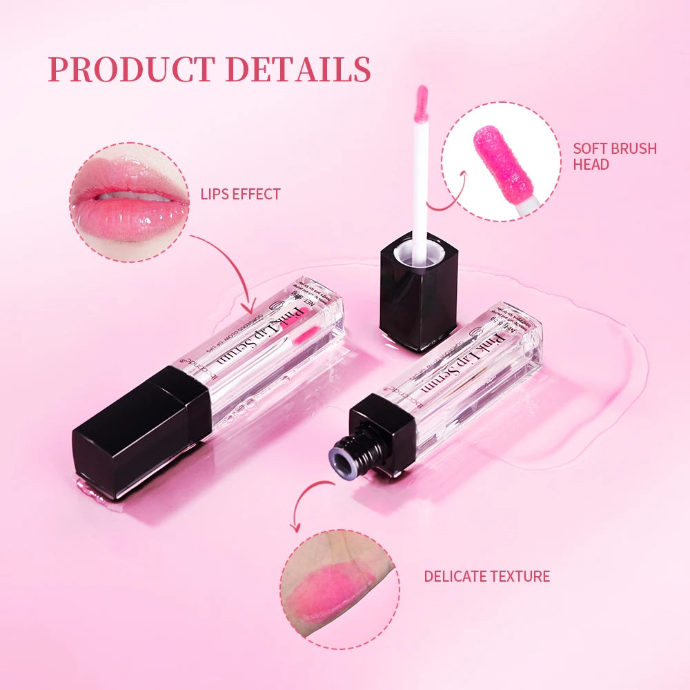 Pink Lip Serum Lotion for Moisturized and Smooth Lips - Smarsty