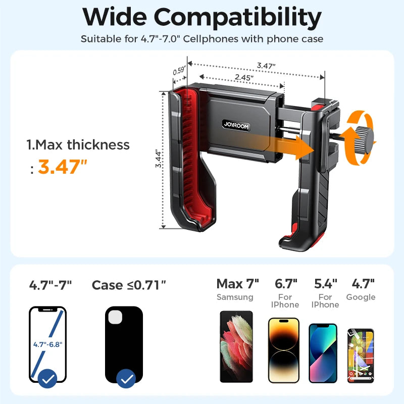 Universal Motorcycle Phone Holder With Quick Lock Mount - Smarsty