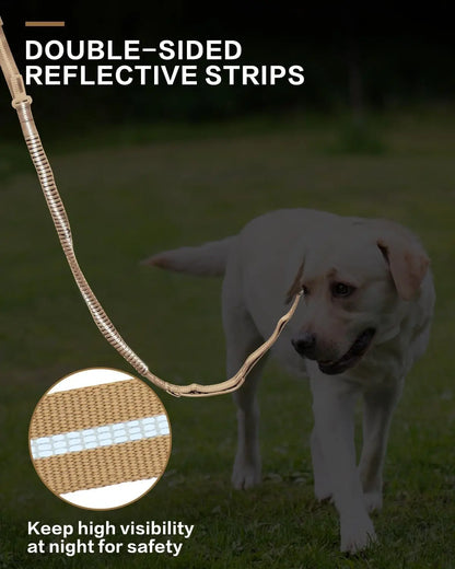 Reflective Bungee Dog Leash with Car Seatbelt Attachment - Smarsty