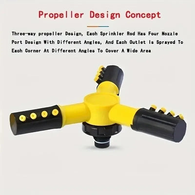 360 Degree Rotating Lawn Sprinkler for Large Area Irrigation - Smarsty