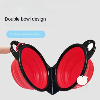 Foldable 2-in-1 Travel Bowl for Dogs and Cats - Smarsty