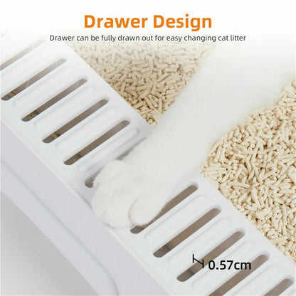 Enclosed Cat Litter Box with Sifting Tray - Smarsty