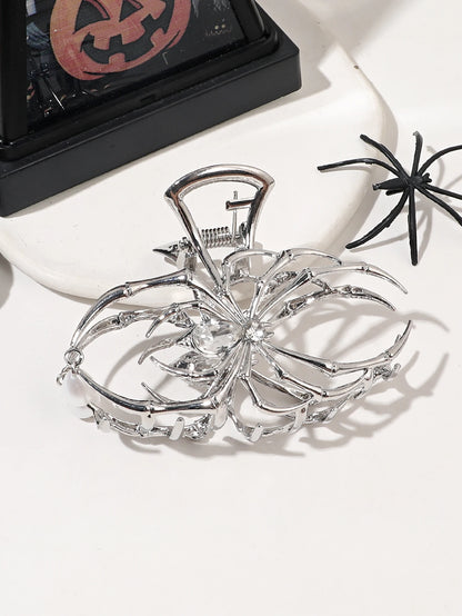 Gothic Spider Pearl Metal Hair Claw Clip Strong Hold - Smarsty