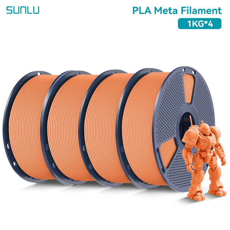 SUNLU PLA Meta 3D Printer Filament  4KG 1KG/Roll 175MM Tolerances +/-0.02MM Filament Fast Shipping 2-7 Days