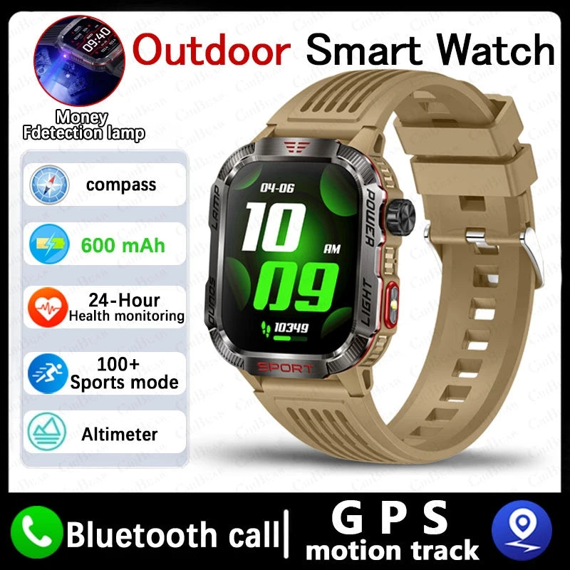 Waterproof Military GPS Smart Watch With Bluetooth Call - Smarsty