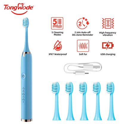 Rechargeable Sonic Toothbrush with Whitening and Deep Cleaning功能 - Smarsty