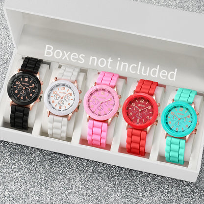Fashionable Women's Quartz Watches with Leather Band - Smarsty