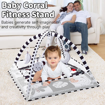 Baby Play Gym Mat With Rack For Tummy Time Crawling - Smarsty