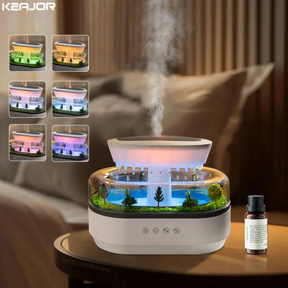 Colorful Ultrasonic Aroma Humidifier With Essential Oil Diffuser - Smarsty