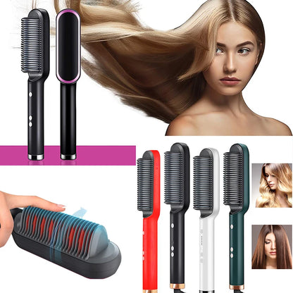 Multifunctional Ionic Hair Straightener and Curler Comb - Smarsty