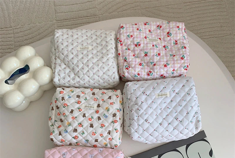 Large Capacity Women's Cosmetic Bags Cases Casual Ladies Small Storage Bag with Zipper Female Travel Clutch Bag Small Handbags - Smarsty