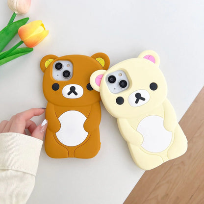 Smarsty Bear Themed Silicone Phone Case Soft Grip Protection -