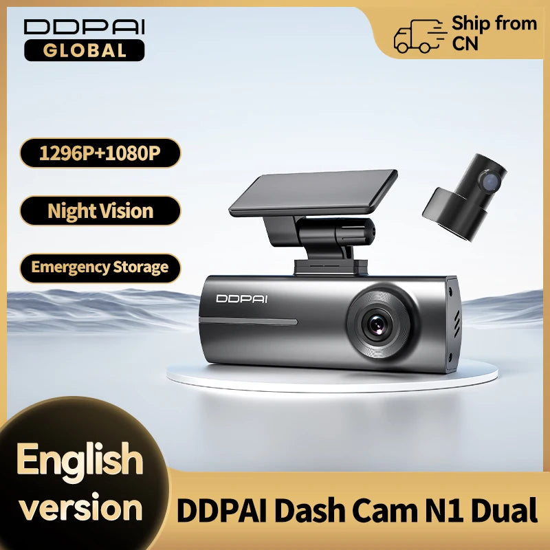Dual Front And Rear Dash Cam With Night Vision 1296P - Smarsty
