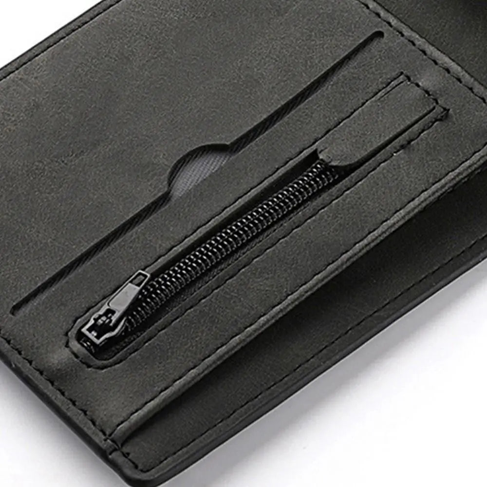 Multi-card Slot Men Wallet Fashion Folding Large-capacity Coin Purse PU Leather Short Purse - Smarsty