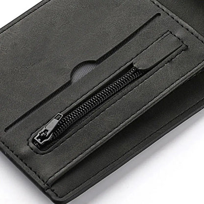 Multi-card Slot Men Wallet Fashion Folding Large-capacity Coin Purse PU Leather Short Purse - Smarsty