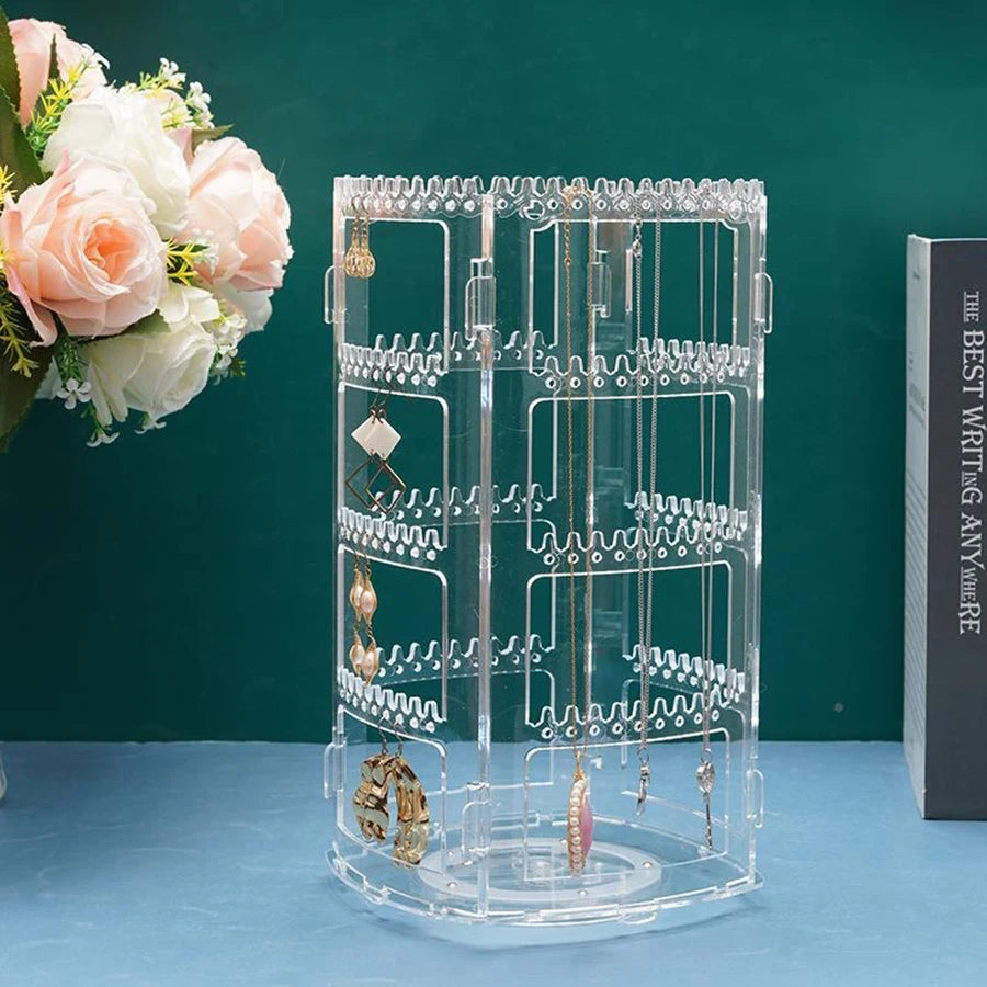 Rotating Jewelry Display Rack for Earrings and Necklaces - Smarsty