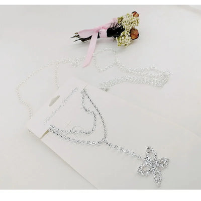 Women High Waist Metal Chain Belt with Crystals - Smarsty