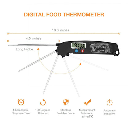 Foldable Digital Food Thermometer for Perfect Cooking - Smarsty