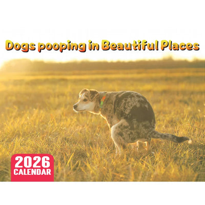 2026 Pooping Dog Calendar-Year Monthly Planner & Agenda Schedule Organizer Wall Calendar Funny Party Gag Gifts for Friends - Smarsty