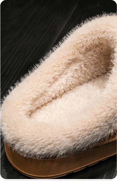 Women's Winter Slippers Non-Slip Indoor House Shoes, Plush Fleece Lined Warm Cotton Slippers with Soft Sole for Home Comfort - Smarsty