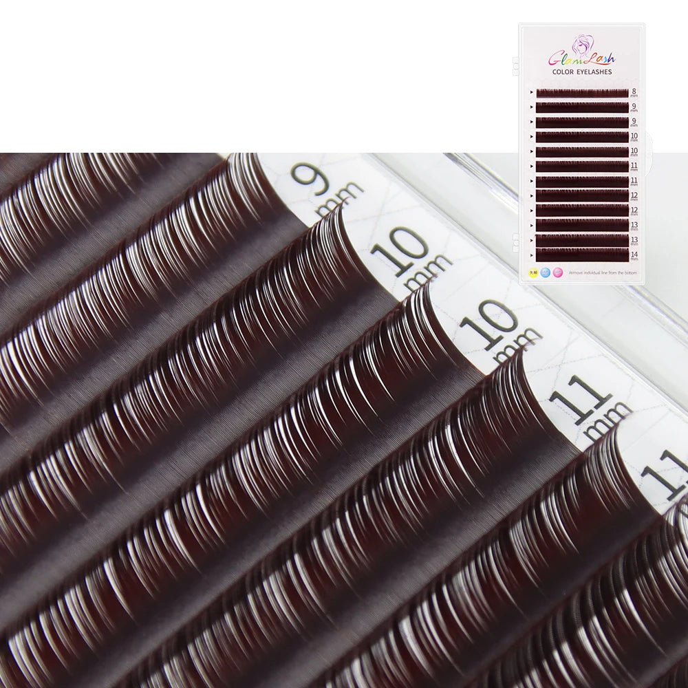 Glamlash Morandi Grey Colorful Individual Eyelash Extensions - Smarsty
