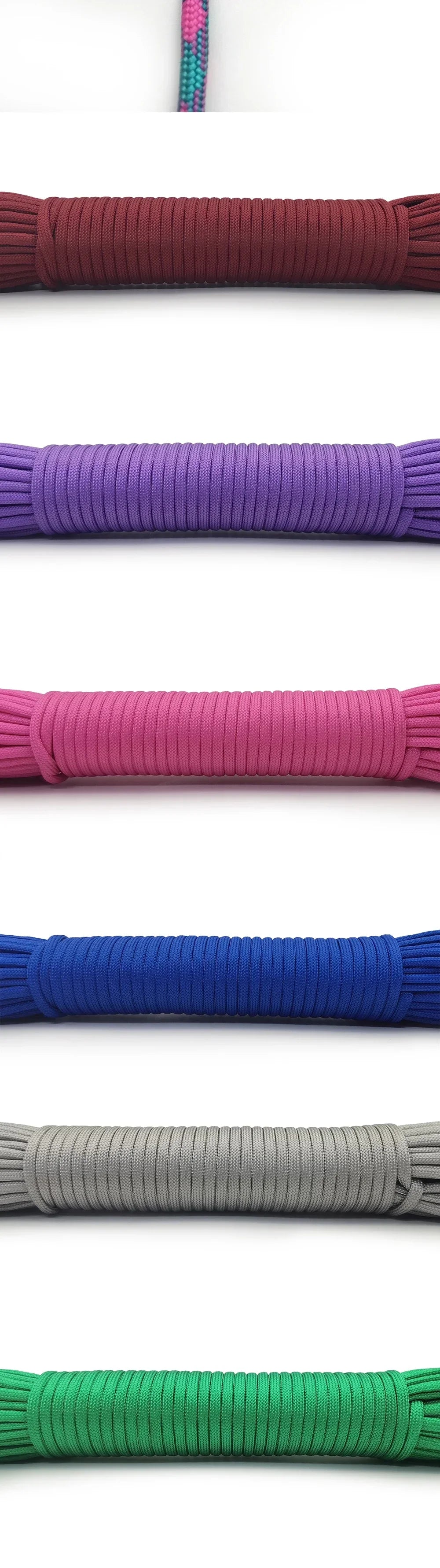 New Color Dia 4 MM 31 Meters 9 stand Cores Paracord Parachute Cord Lanyard Tent Rope For Hiking Camping Clothesline DIY Bracelet by Smarsty