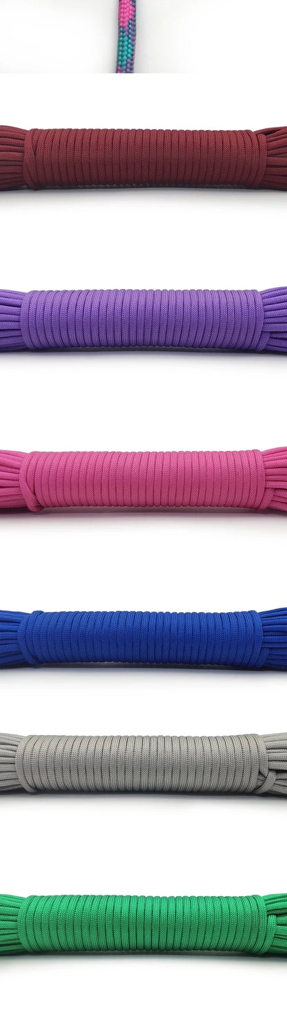 New Color Dia 4 MM 31 Meters 9 stand Cores Paracord Parachute Cord Lanyard Tent Rope For Hiking Camping Clothesline DIY Bracelet by Smarsty